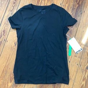 Pact women’s black crew neck tee size S NEW